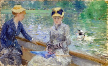 Картина под названием "Jour d'été" - Berthe Morisot, Подлинное произведение искусства, Масло