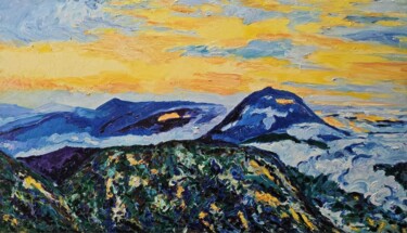Pittura intitolato "Sumatra - Volcanoes…" da Bertrand Gossart, Opera d'arte originale, Olio Montato su Telaio per barella in…