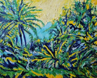 제목이 "Javanese dusk"인 미술작품 Bertrand Gossart로, 원작, 기름 나무 들것 프레임에 장착됨