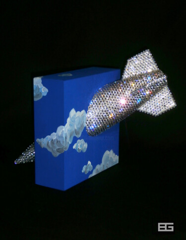 Escultura titulada "Tombé du ciel" por Bertrand Gregoire, Obra de arte original, Resina