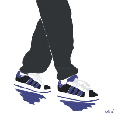 Digital Arts titled "Adidas Campus x Air…" by Beuce Sneaks, Original Artwork, Digital Painting