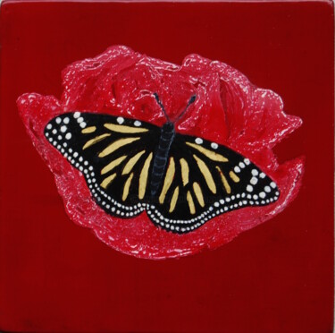 Artisanat intitulée "Repos du papillon.j…" par Beuz Art, Œuvre d'art originale