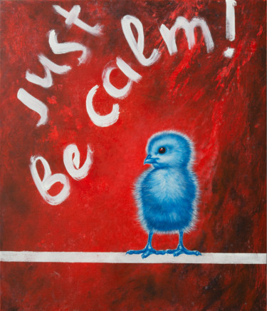 Pintura titulada "Just be calm!" por Natalia Bezpalchenko, Obra de arte original, Acrílico Montado en Bastidor de camilla de…