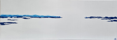 Peinture intitulée "Horizon bleu" par Bg Créations, Œuvre d'art originale, Acrylique Monté sur Châssis en bois