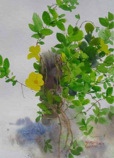 Картина под названием "Summer Bloom" - Bhargavkumar Kulkarni, Подлинное произведение искусства, Акварель