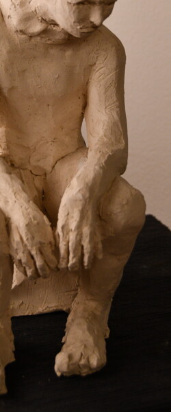 Skulptur mit dem Titel "Un jour bientôt peu…" von Bhyest, Original-Kunstwerk, Terra cotta