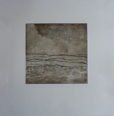 Impressões e gravuras intitulada "Horizons bruns" por Brigitte Bibard-Guillon, Obras de arte originais, Água forte