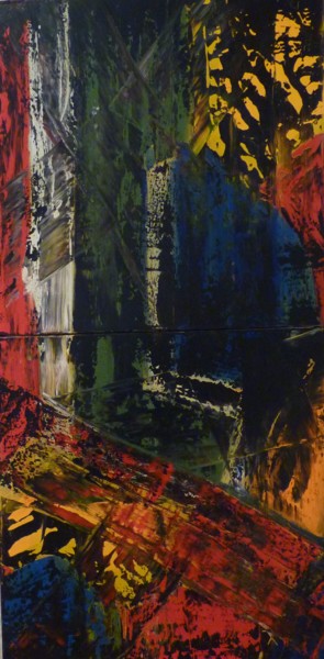 Картина под названием "composition multico…" - Brigitte Bibard-Guillon, Подлинное произведение искусства, Акрил