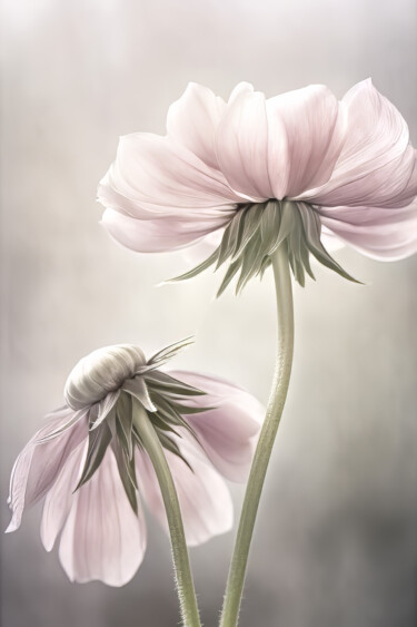 Цифровое искусство под названием "Flower Friends 2" - Bilge Paksoylu, Подлинное произведение искусства, Изображение, сгенери…