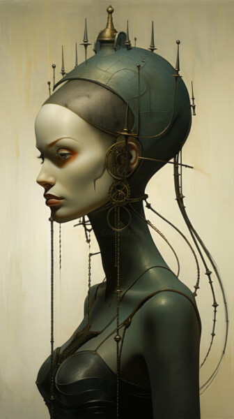 Arts numériques intitulée "Robotic Girl 3" par Bilge Paksoylu, Œuvre d'art originale, Image générée par l'IA