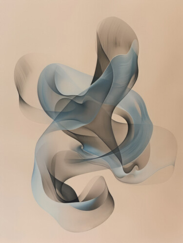 Grafika cyfrowa / sztuka generowana cyfrowo zatytułowany „Abstract Geometric 4” autorstwa Bilge Paksoylu, Oryginalna praca,…