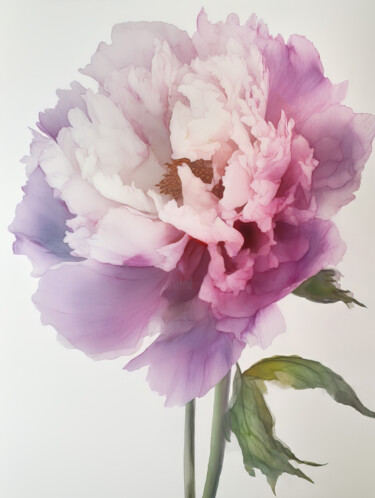 数字艺术 标题为“Watercolour Flower 3” 由Bilge Paksoylu, 原创艺术品, AI生成的图像
