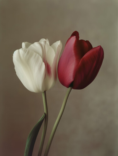 "Tulips" başlıklı Dijital Sanat Bilge Paksoylu tarafından, Orijinal sanat, AI tarafından oluşturulan görüntü