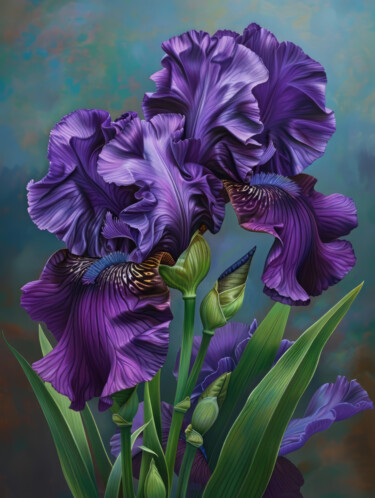 Digitale Kunst mit dem Titel "Iris" von Bilge Paksoylu, Original-Kunstwerk, KI-generiertes Bild
