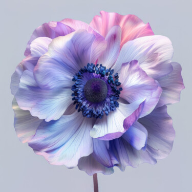 Digital Arts titled "Lila Flower 2" by Bilge Paksoylu, Original Artwork, AI generated image