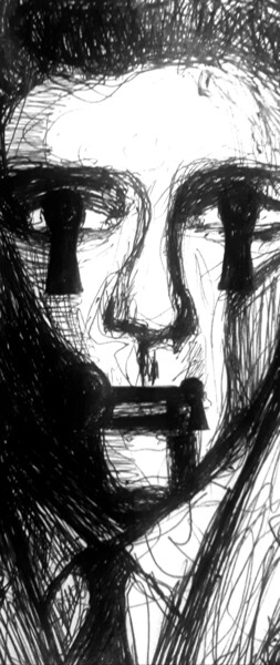 "Dark Eyes" başlıklı Tablo Bilgehan Altinoglu tarafından, Orijinal sanat, Tükenmez kalem