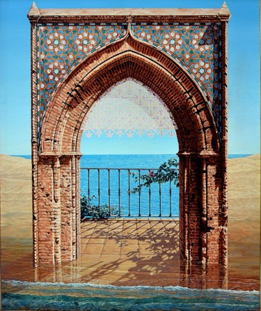 Malerei mit dem Titel ""Wishful View"" von Billie Joyce Fell, Original-Kunstwerk