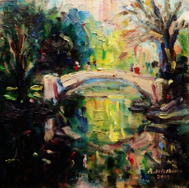 Pintura titulada "Bridge at Stephens…" por Bill O'Brien, Obra de arte original, Oleo