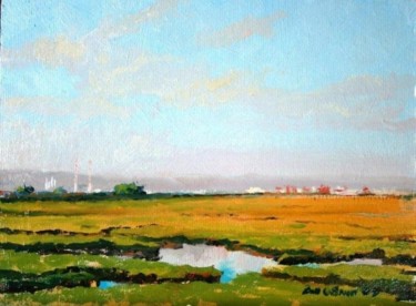 Painting titled "North Bull Island" by Bill O'Brien, Original Artwork, Oil