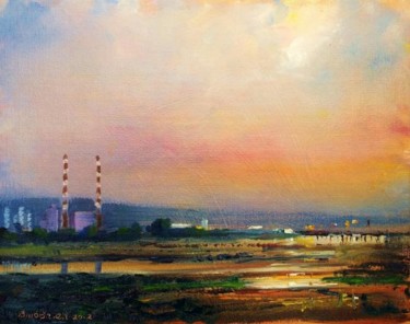 Painting titled "North Bull Island,…" by Bill O'Brien, Original Artwork, Oil