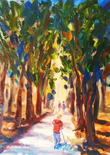 Painting titled "St Annes. Boy on sc…" by Bill O'Brien, Original Artwork, Oil