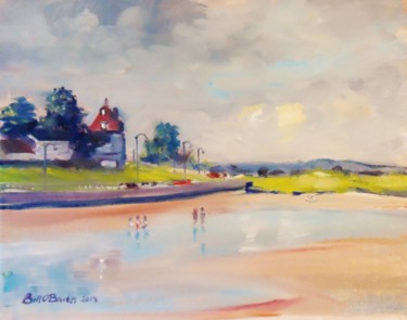Pintura titulada "Portmarnock Beach D…" por Bill O'Brien, Obra de arte original, Oleo