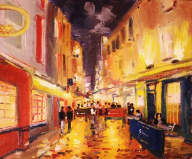 Schilderij getiteld "Galway Lights Shop…" door Bill O'Brien, Origineel Kunstwerk