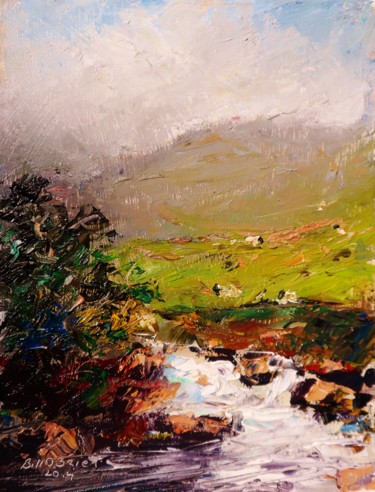Malarstwo zatytułowany „Connemara Mountain…” autorstwa Bill O'Brien, Oryginalna praca, Olej