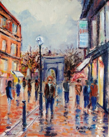 Painting titled "Grafton Street, in…" by Bill O'Brien, Original Artwork, Oil