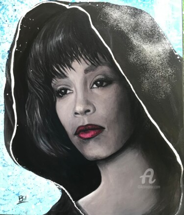 Pintura intitulada "Whitney" por Bilwouti, Obras de arte originais, Acrílico