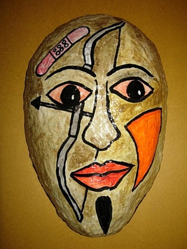 Sculpture titled "Decorative Mask" by Binay Singh Shandilya, Original Artwork