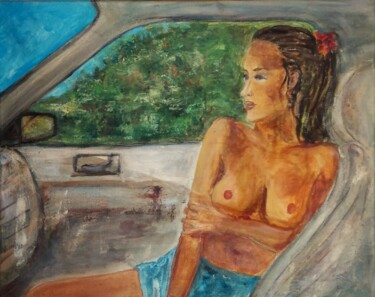 Pintura intitulada "Drive my Car" por Birgit Weisenburger, Obras de arte originais, Acrílico