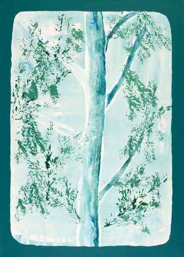 Painting titled "Eibe" by Birgit Wollersheim, Original Artwork, Acrylic