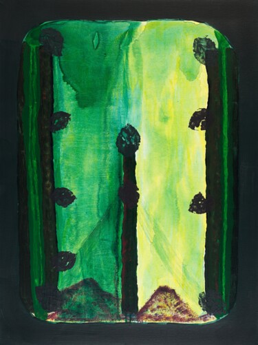 Malerei mit dem Titel "Rotbuche" von Birgit Wollersheim, Original-Kunstwerk, Acryl