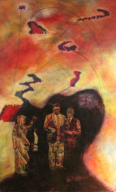 Картина под названием "Kanzlei Hilbert" - Helmut Bischof, Подлинное произведение искусства, Воск