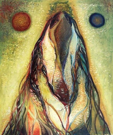 Painting titled "Metamorphosis" by Biser Panayotov, Original Artwork, Oil