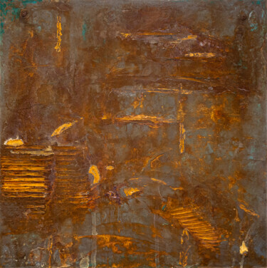 Картина под названием "Altes Eisen" - Björn Wiedemann, Подлинное произведение искусства, Пигменты Установлен на Деревянная р…
