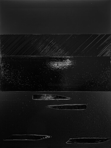 "Noir et Lumière No.5" başlıklı Tablo Björn Wiedemann tarafından, Orijinal sanat, Akrilik Ahşap Sedye çerçevesi üzerine mont…