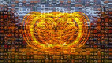 Arts numériques intitulée "MOSAIQUE DE FLAMMES" par Blaise Lavenex, Œuvre d'art originale