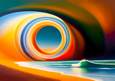 Arts numériques intitulée "SOLEIL D'HIVER" par Blaise Lavenex, Œuvre d'art originale, Image générée par l'IA