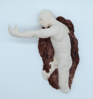 Sculpture titled "Le bras" by Blandine S, Original Artwork, Ceramics