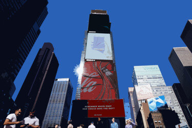 Pintura intitulada "Times Square" por Grégory Blin, Obras de arte originais, Acrílico