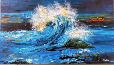 Pittura intitolato "La vague" da Blm, Opera d'arte originale, Acrilico