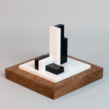 Sculpture intitulée "Archi-Mini 4B" par Johannes Blonk, Œuvre d'art originale, Bois