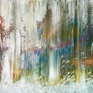 Pintura intitulada "Rainbow on Waterfall" por Benoît Marson, Obras de arte originais, Acrílico