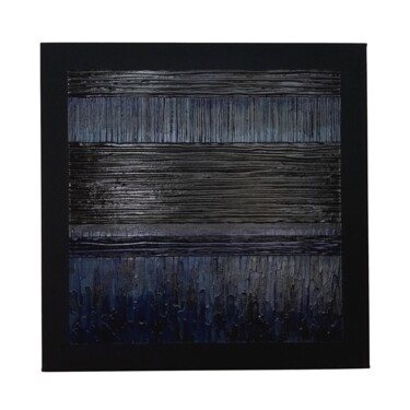 Painting titled "Blue Quantum" by Bnsy, Original Artwork, Acrylic Mounted on Wood Stretcher frame