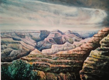 Pittura intitolato "Grand Canyon" da Jean Barace, Opera d'arte originale, Olio Montato su Telaio per barella in legno