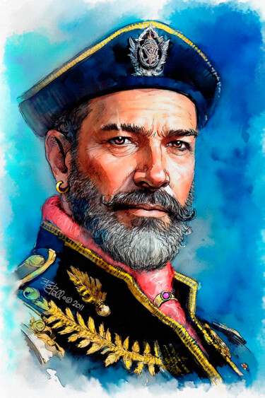 Arte digital titulada "Prince Admiral Visk…" por Bob Bello, Obra de arte original, Tinta