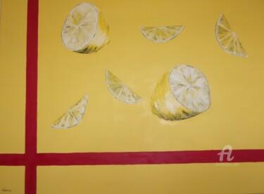Schilderij getiteld "Limones" door Roberto Urbano, Origineel Kunstwerk, Olie
