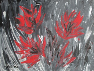 Painting titled "Fleurs" by Roberto Urbano, Original Artwork, Acrylic